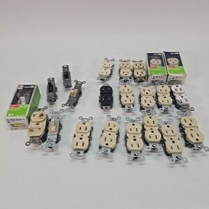 Assorted Lot Of Switches And Outlets